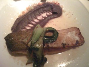 salmon, okinawan yam