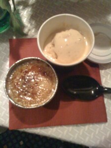 pumpkin creme brulee & pumpkin cheesecake ice cream