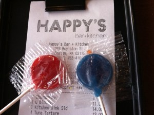 lollipops with the check!